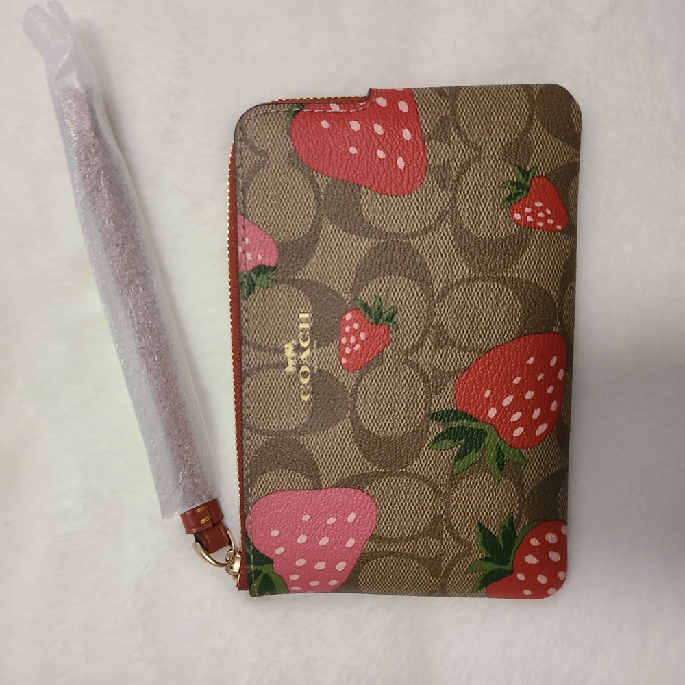 Coach Strawberry Wristlet